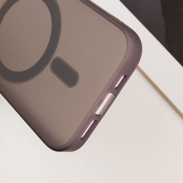 Чехол TPU+PC Lily with MagSafe для Apple iPhone 15 Pro (6.1") Dark Purple 214-03582 фото