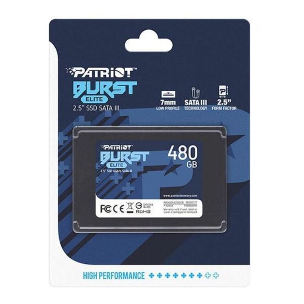 Накопитель SSD Patriot Burst Elite 480GB 2.5" 7mm SATAIII TLC 3D PBE480GS25SSDR фото