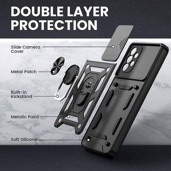 Ударопрочный чехол Camshield Serge Ring для Samsung Galaxy A73 5G Black 777-04591 фото