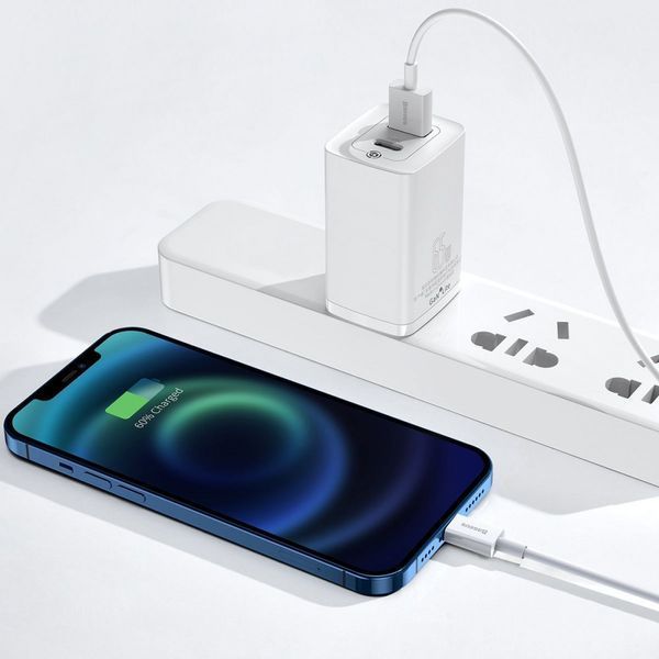 Кабель Baseus Superior Series Fast Charging Lightning 2.4A (1,5m) White CALYS-B02 фото