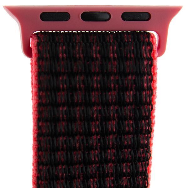 Нейлоновий ремінець для Apple Watch 38/40/41 mm Red Black 212-00084 фото