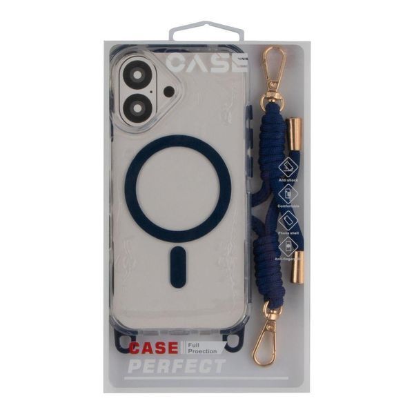 Чохол TPU+PC LanyardCase with MagSafe для iPhone 16 Indigo Blue 214-03189 фото