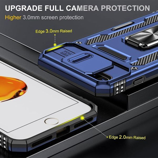 Ударостійкий чохол Camshield Army Ring для Apple iPhone 7 plus / 8 plus (5.5") Navy Blue 777-05038 фото