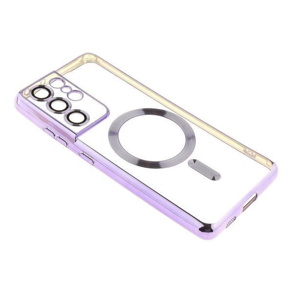 Чехол Wave TPU Metallic with Magsafe для Samsung Galaxy S21 Ultra (G998) Dark Purple 555-00166 фото