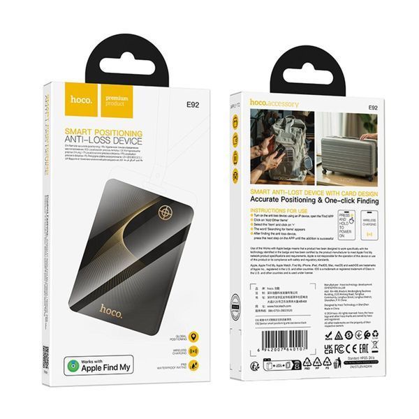 Трекер HOCO E92 Saviour smart positioning anti-lost device Black 656-03268 фото