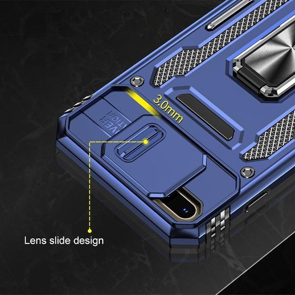 Ударостійкий чохол Camshield Army Ring для Apple iPhone 7 plus / 8 plus (5.5") Navy Blue 777-05038 фото