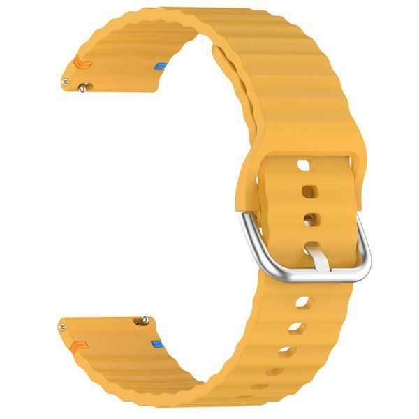 Силіконовий ремінець Wavy для Smart Watch 22mm Dark Yellow 212-01686 фото