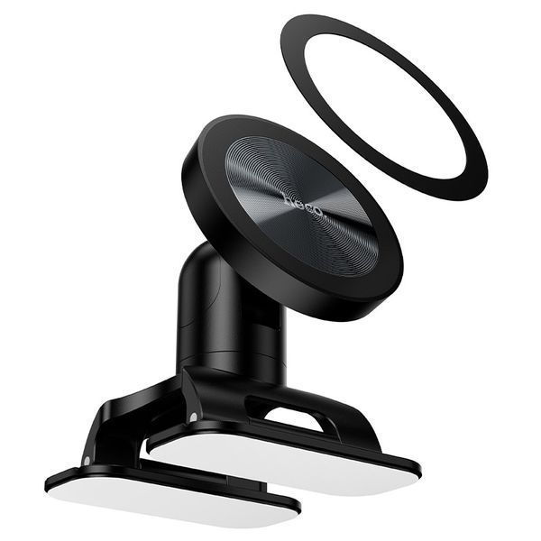 Автотримач для телефона HOCO H97 Eminent Ring Magnetic Car holder (керуємо console) Black 6942007673020 фото