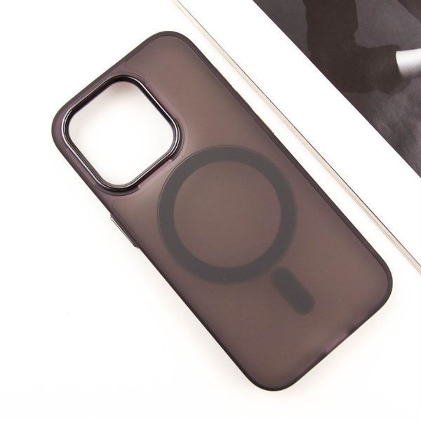Чехол TPU+PC Lily with MagSafe для Apple iPhone 15 Pro (6.1") Dark Purple 214-03582 фото