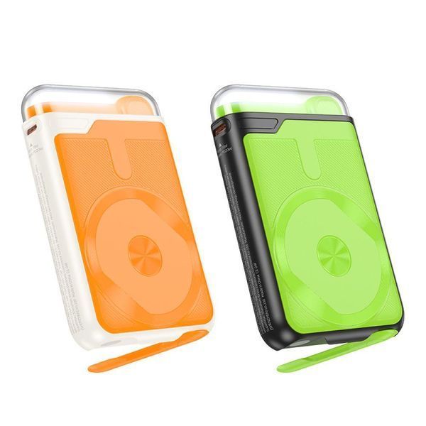 Power Bank Borofone BJ69 Skillful PD20W magnetic, night light 10000mAh Молочно-білий 656-01434 фото