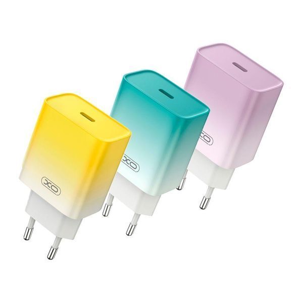 Сетевое зарядное устройство XO CE18 1Type-C PD/QC 30W Фиолетовый 209-00361 фото