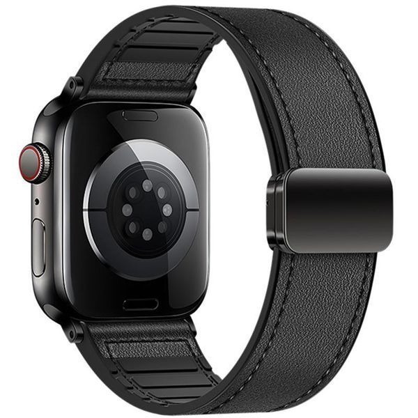 Ремешок Hoco WA34 Basic magnetic buckle silicone leather strap для Apple watch 38/40/41/42mm Black 212-01836 фото