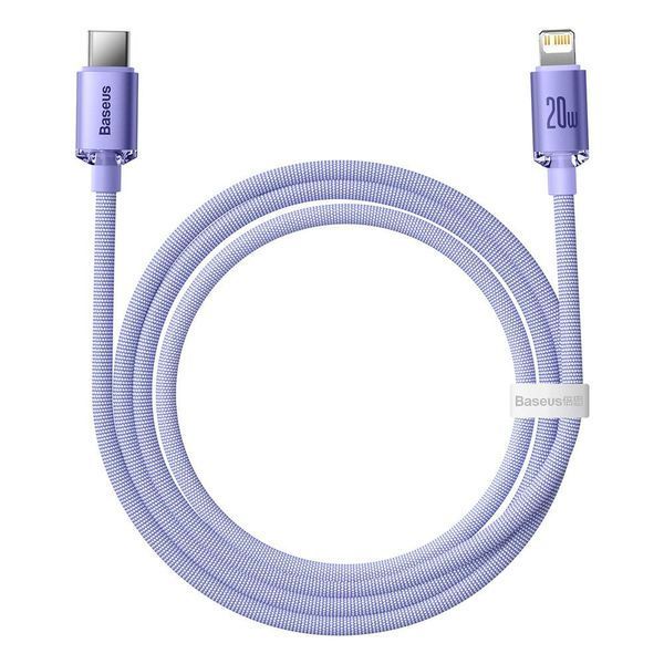 Кабель Baseus Crystal Shine Series Fast Charging Data Cable Type-C to iP 20W 1.2m Purple CAJY000205 фото