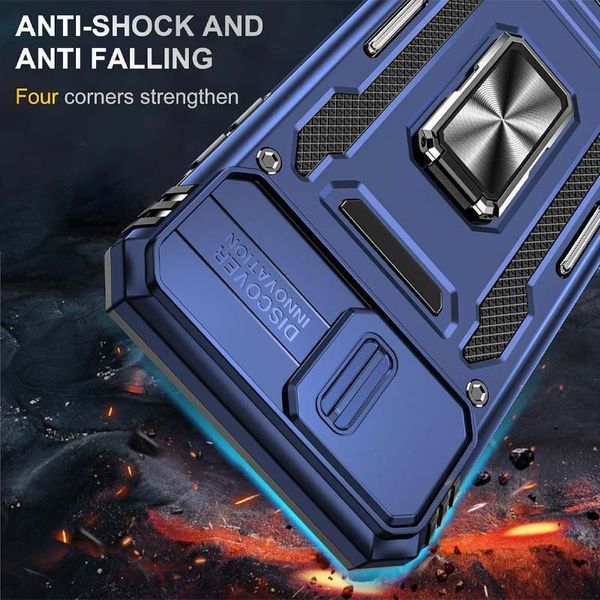 Ударостійкий чохол Camshield Army Ring для Apple iPhone 7 plus / 8 plus (5.5") Navy Blue 777-05038 фото