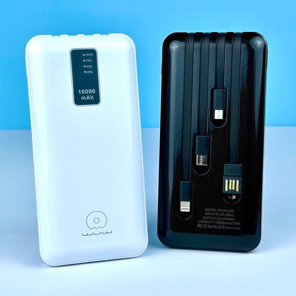 Портативний акумулятор WUW Y135 10000mAh Type-C, Lightning Білий 216-00110 фото
