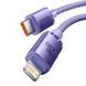 Кабель Baseus Crystal Shine Series Fast Charging Data Cable Type-C to iP 20W 1.2m Purple CAJY000205 фото 3
