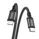 Кабель HOCO X14 Type-C to iP 3A, 20W, 1m, nylon, aluminum connectors, Black 6931474752192 фото 3