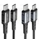 Кабель ACEFAST C1-03 Type-C to Type-C 3A, 1.2m, nylon, aluminum connectors, Black 6974316280521 фото 4