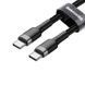 Кабель Baseus Cafule PD2.0 60W flash charging USB Type-C-Type-C (20V 3A)1M Grey+Black CATKLF-GG1 фото 4