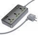 Мережевий подовжувач BOROFONE BAC2A Leya 3 position socket(1C3A)(EU) Black 656-03204 фото 4