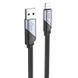 Кабель HOCO U119 USB to iP 2.4A, 1.2m, nylon, aluminum connectors, Black 6942007604987 фото 1