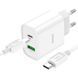 Сетевое зарядное устройство с кабелем HOCO C80A Plus Rapido PD20W+QC3.0 charger set(Type-C to Type-C) White 6931474779908 фото 3