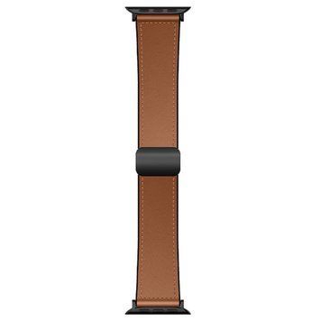 Ремешок Hoco WA34 Basic magnetic buckle silicone leather strap для Apple watch 38/40/41/42mm Brown 212-01837 фото