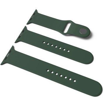 Силіконовий ремінець для Apple Watch Sport Band 42(ser.1-3)/44/45/46/49mm (S/M & M/L) 3pcs Army green 212-01231 фото