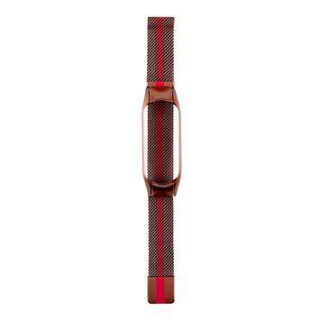 Ремешок для Xiaomi Mi Band 5/6 Milanese Loop Color Pink Crimson 212-02519 фото