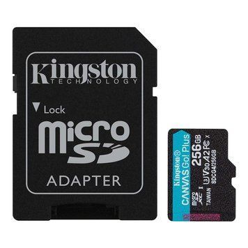 Карта памяти microSDXC (UHS-1 U3) Kingston Canvas Go! Plus 256Gb class 10 A2 V30 (R200MB/s, W-160MB/s) (adapter SD) SDCG4/256GB фото