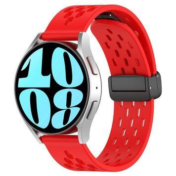 Ремешок Универс 20mm Silicone With Magnetic для Samsung/Amazfit/Huawei Red 212-02719 фото