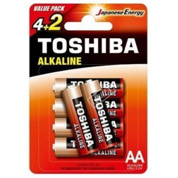 Батарейка Toshiba LR6 Red Alkaline (6шт) 4904530101816 фото