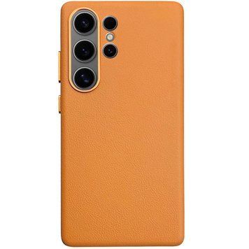 Кожаный чехол Leather Case для Samsung Galaxy S25 Ultra Orange 555-03203 фото