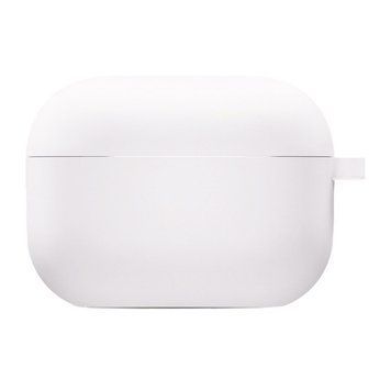 Силиконовый футляр с микрофиброй для наушников Airpods 4 White 203-00375 фото