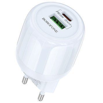 МЗП Borofone BA93A Lustrous PD20W+QC3.0 (1USB-A/1C) Blue ILSO-00000076753-2 фото