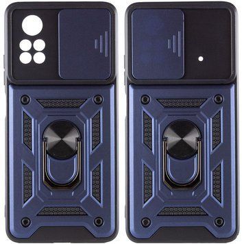 Ударостійкий чохол Camshield Serge Ring для Xiaomi Poco X4 Pro 5G Blue 777-04625 фото
