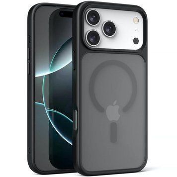 TPU+PC чохол Metal Buttons with MagSafe для Apple iPhone 17 Pro Max (6.9") Black 777-08004 фото
