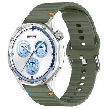 Силіконовий ремінець Wavy для Smart Watch 22mm Dark Olive 212-01687 фото
