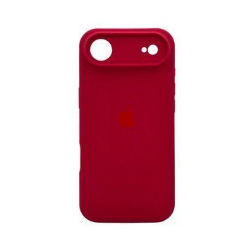 Силиконовый чехол с закрытой камерой для iPhone 17 Air Rose Red 666-04373 фото