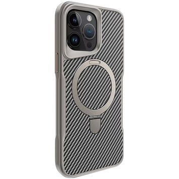 TPU+PC чехол Metal Buttons with MagSafe Carbon Ring для Apple iPhone 15 Pro (6.1") Grey 777-08080 фото