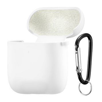 Силиконовый чехол 2,5mm с микрофиброй для AirPods 1/2 White 203-00160 фото