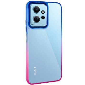 Чехол TPU+PC Fresh sip series для Xiaomi Redmi Note 12 4G Розовый / Синий 777-06605 фото