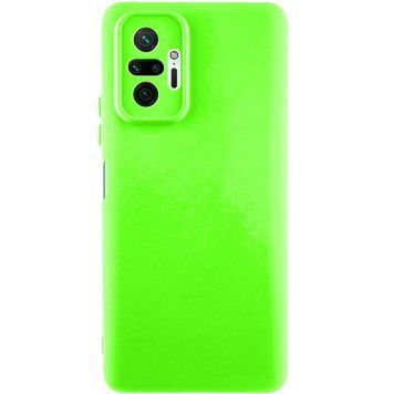 Чехол TPU GETMAN Liquid Silk Full Camera для Xiaomi Redmi Note 10 Pro / 10 Pro Max Салатовый / Neon Green ILSO-00000073803-9 фото