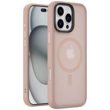 Чехол TPU+PC Metal Buttons with MagSafe Colorful для Apple iPhone 16 Pro (6.3") Gold 555-03023 фото