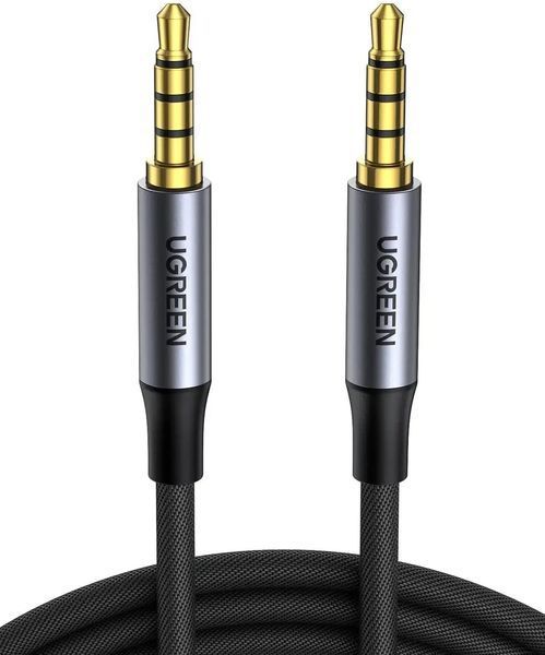 Аудіокабель UGREEN 3.5mm 4-Pole M/M Audio Cable Alu Case 2m UGR-20782 фото