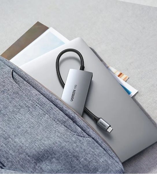 USB-хаб UGREEN CM480 USB-C to 2&times; USB 3.2+2&times;USB-C Adapter 10G (UGR-30758) UGR-30758 фото