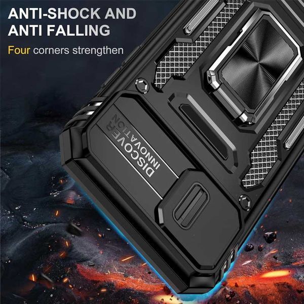 Ударостійкий чохол Camshield Army Ring для Apple iPhone 7 / 8 / SE (2020) (4.7") Black 777-05039 фото