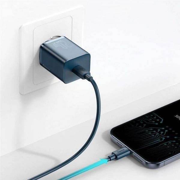 Мережевий зарядний пристрій Baseus Super Si Quick Charger 1C 20W EU Blue CCSUP-B03 фото