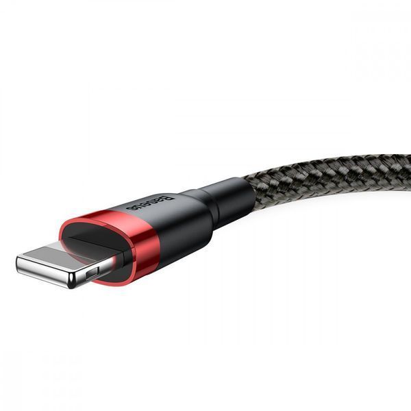 Кабель Baseus Cafule Lightning 2.4A (1m) Gray/Black CALKLF-BG1 фото