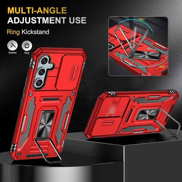 Ударостійкий чохол Camshield Army Ring для Samsung Galaxy A54 5G Red 777-05089 фото